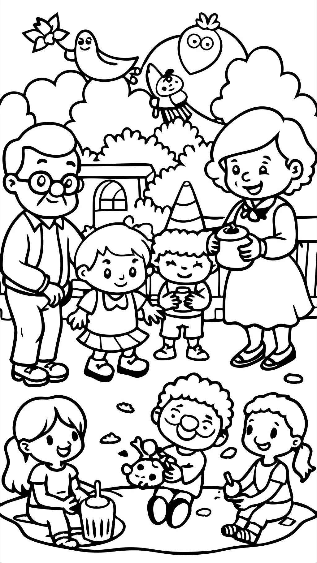 grandparents coloring pages